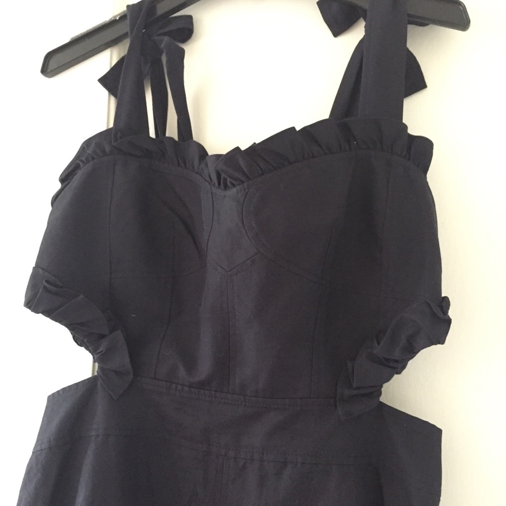 Rebecca Taylor Corset Style & Side Cut Out Mini Dress - Picture 7 of 11